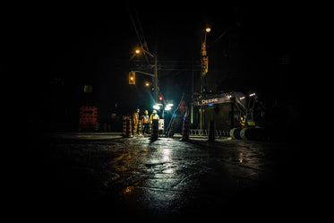 construction at night