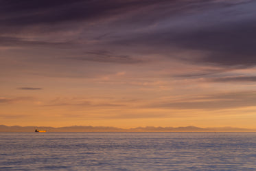 container ship at sunset