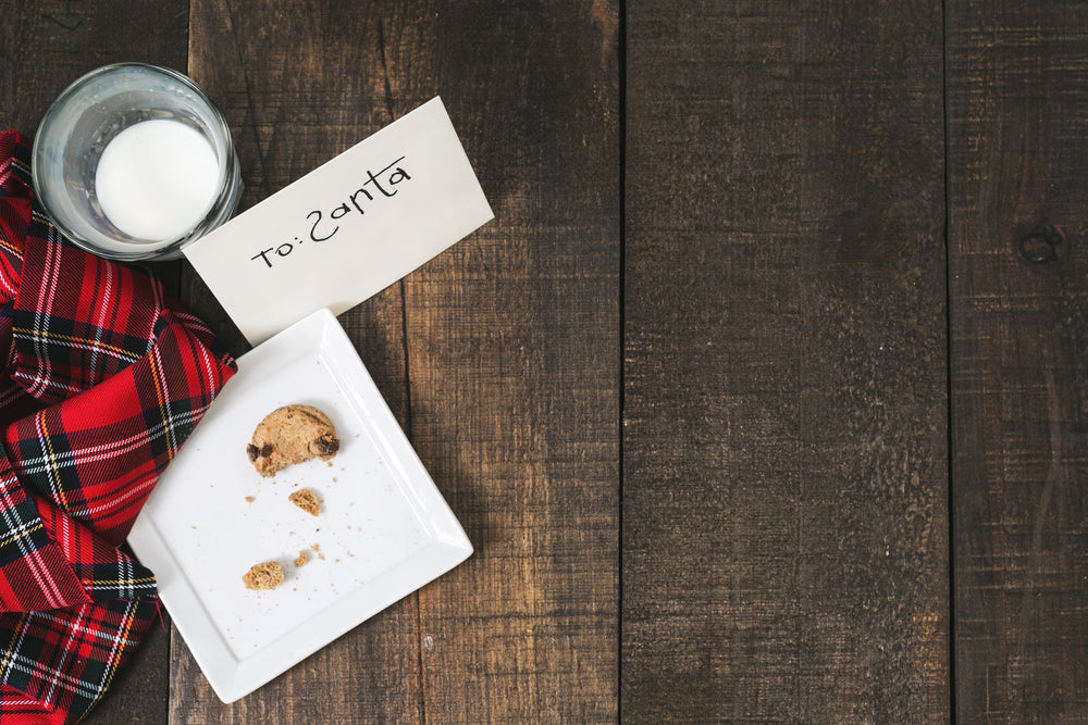 cookie crumbs left by santa