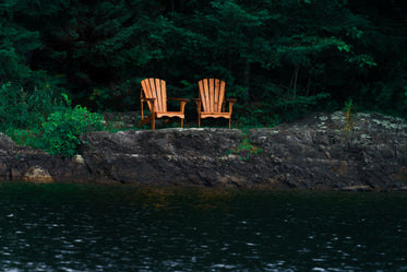 cottage chairs on rocks
