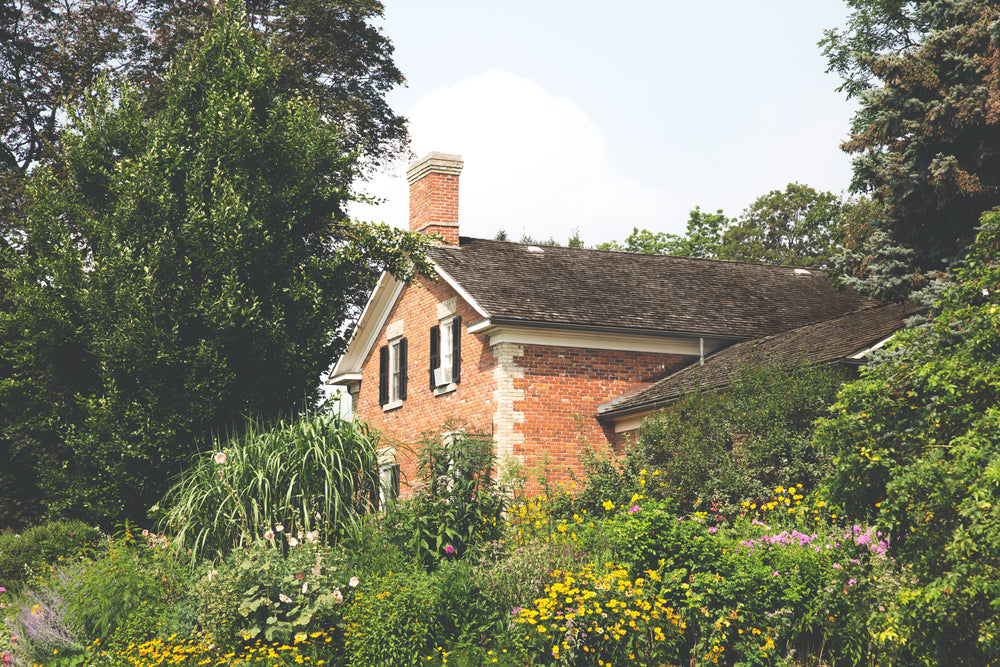 country house with garden