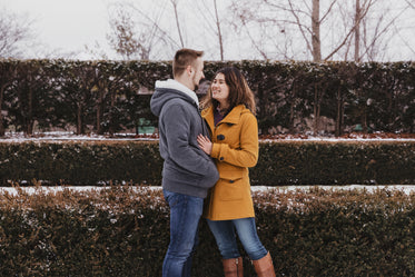 couple in the hedges