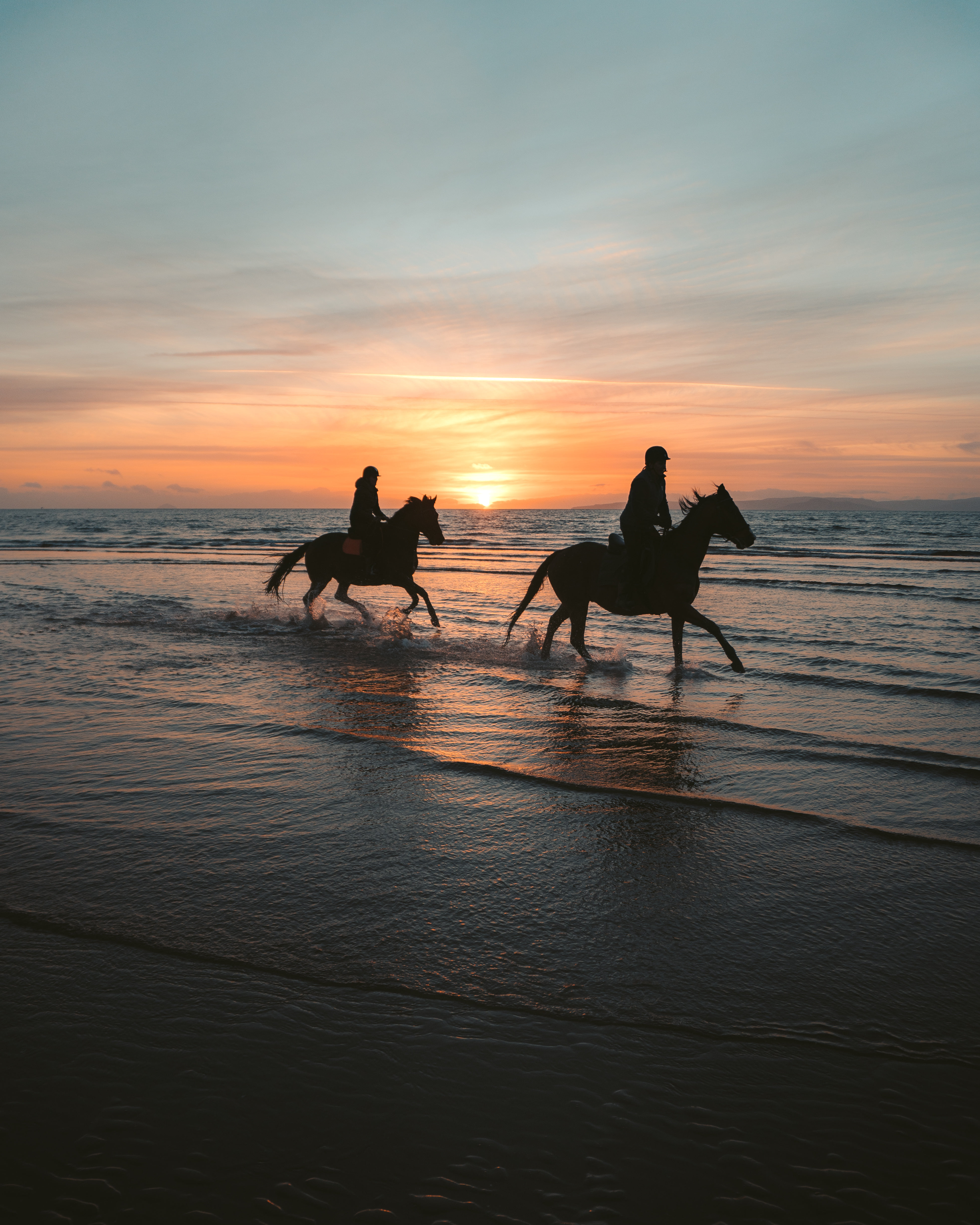 Browse Free HD Images Of Couple Rides Horseback On A Sunset Beach   Couple Rides Horseback On A Sunset Beach 