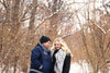 couple shared moment in the woods