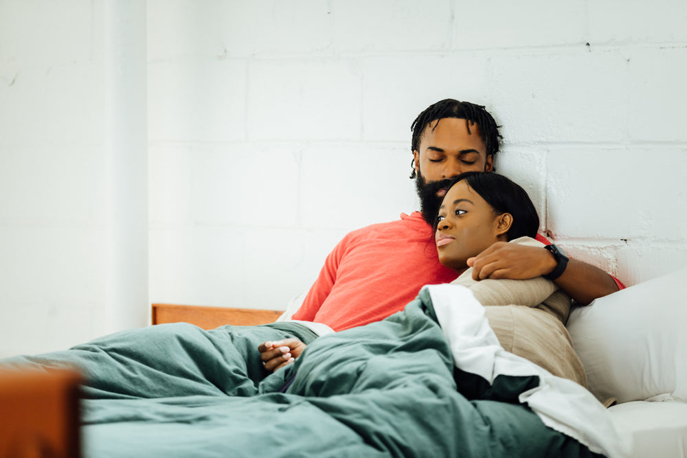 cozy morning in bed together