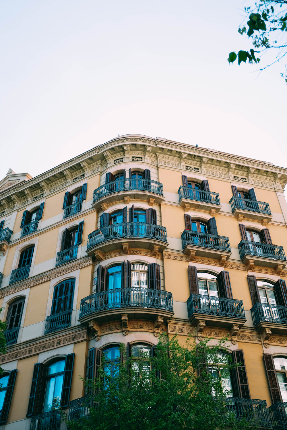 cream curved building