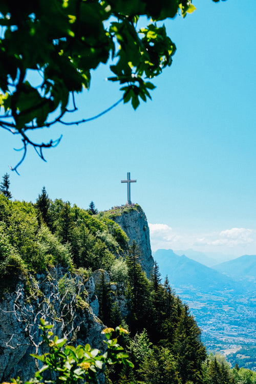 cross atop a mountain