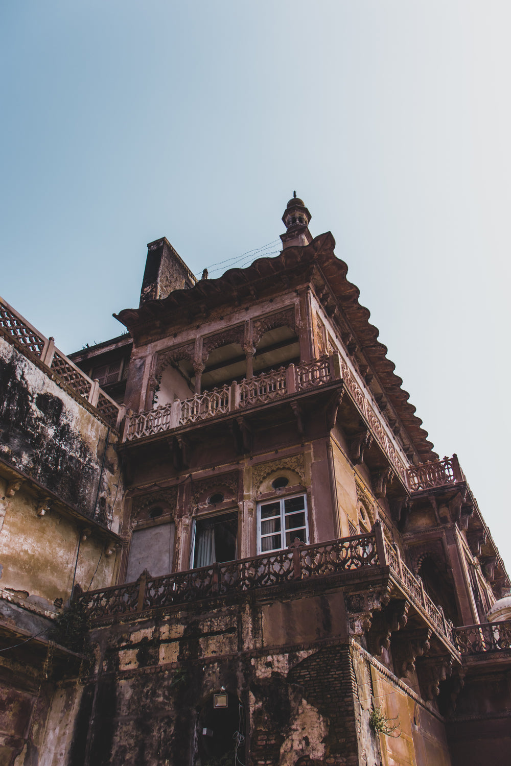 crumbling balconies