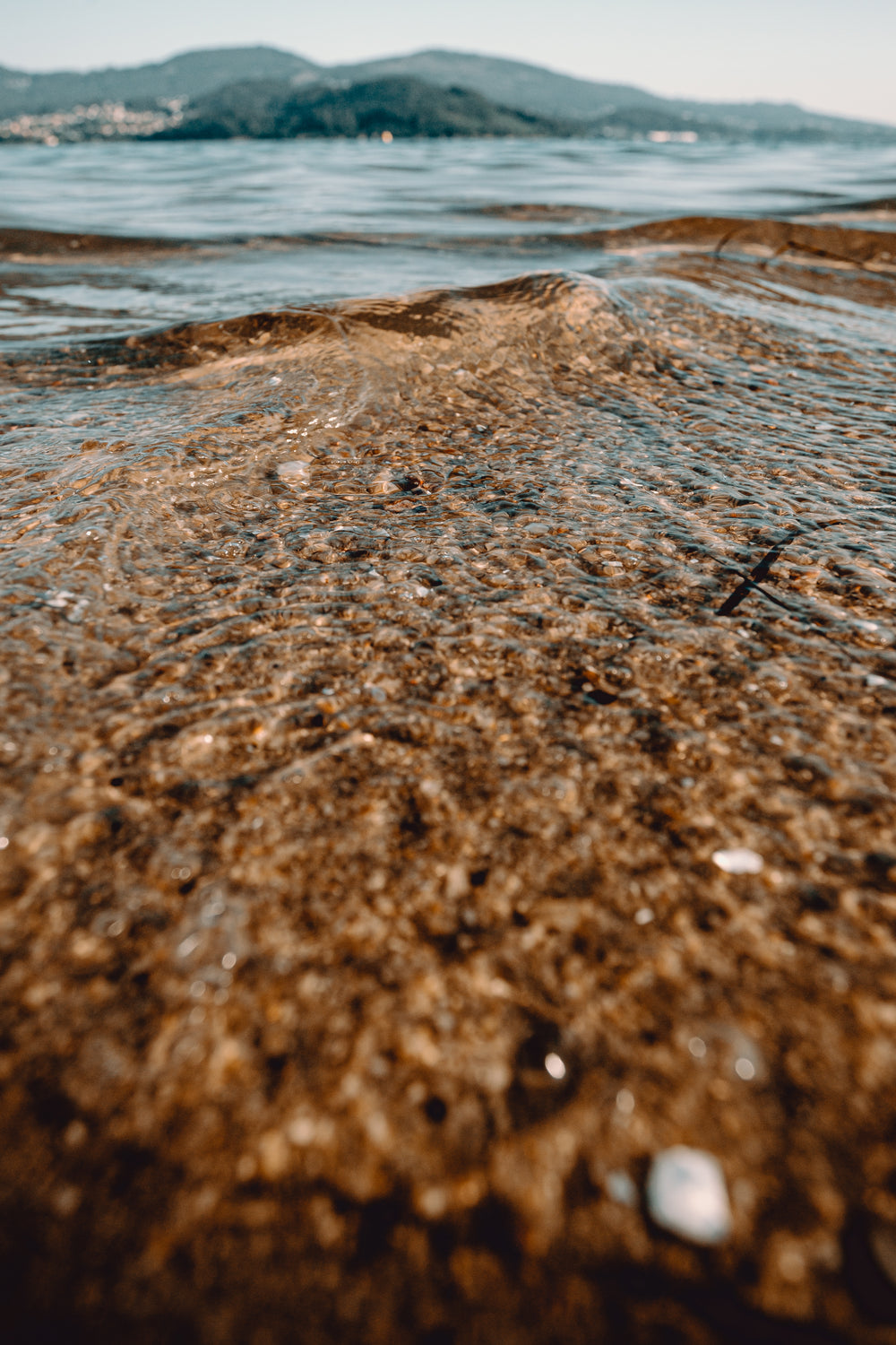 crystal clear water on the beach