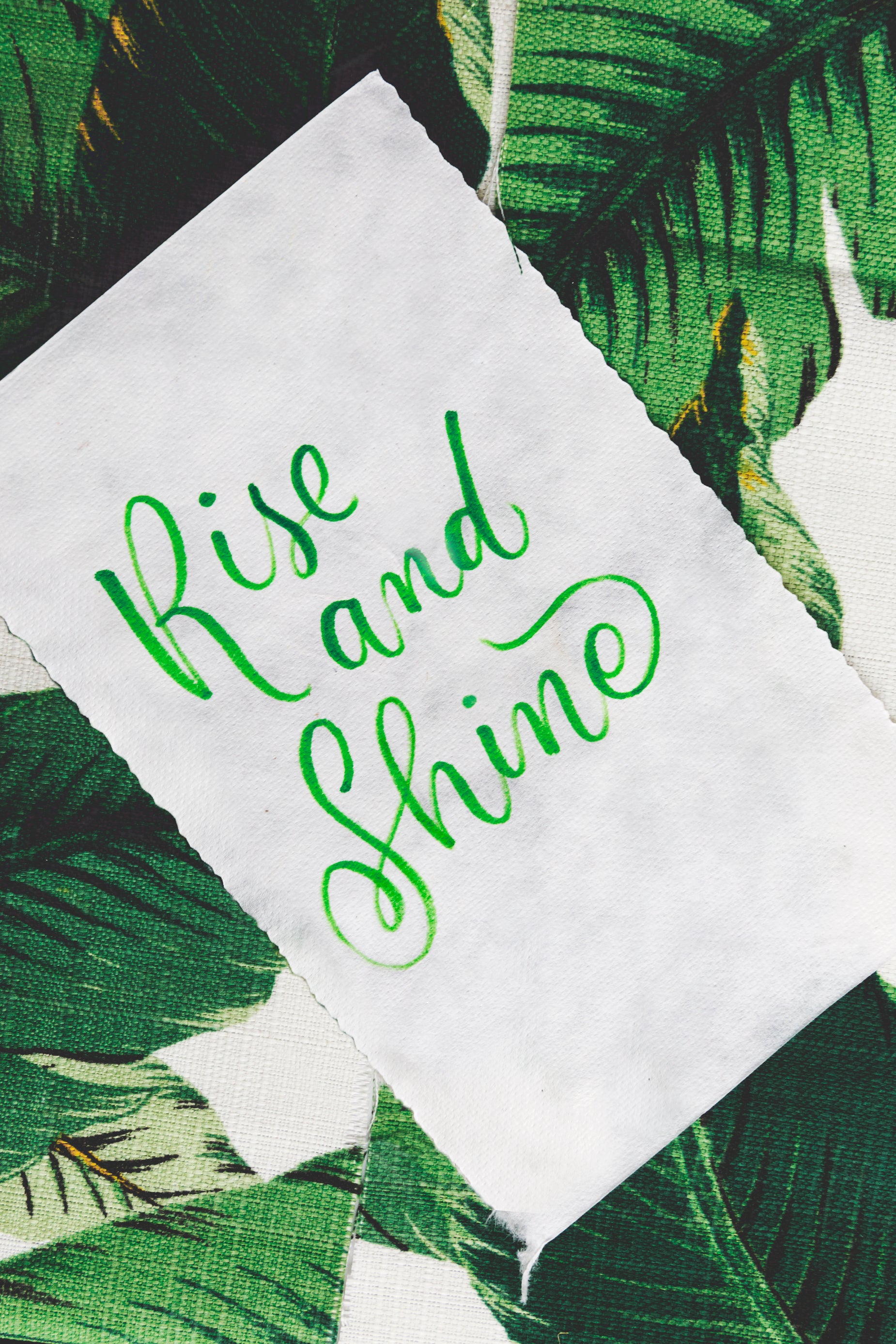 Browse Free HD Images of Cursive Handwriting With 'Rise And Shine'