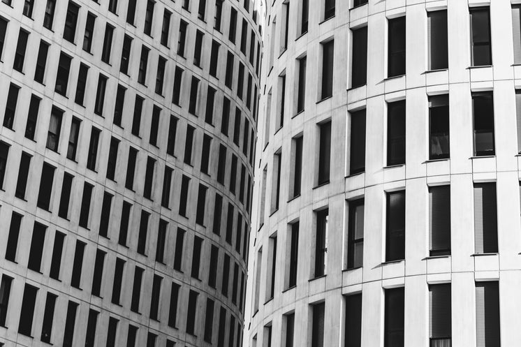 Curved Buildings Meeting In The Middle