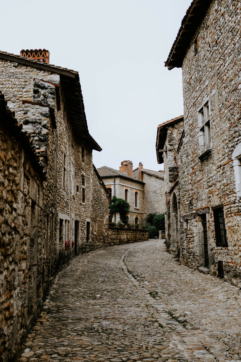 curved stone street