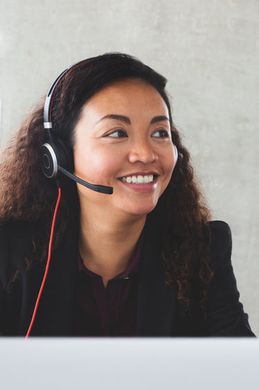 customer service rep on headset