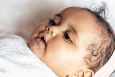 cute baby girls face close up