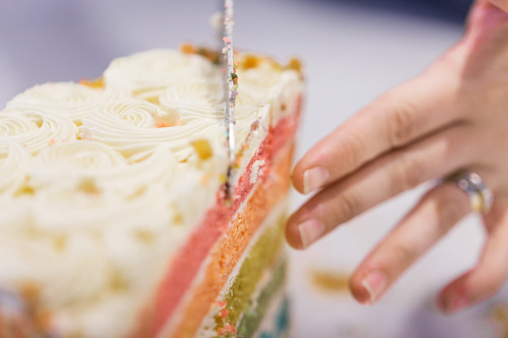 cutting birthday cake