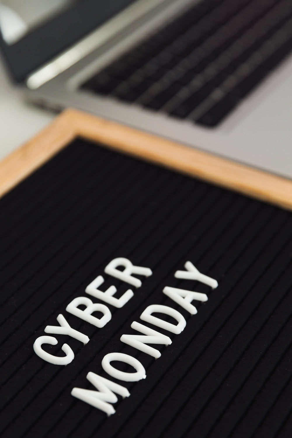 cyber monday felt sign lettering