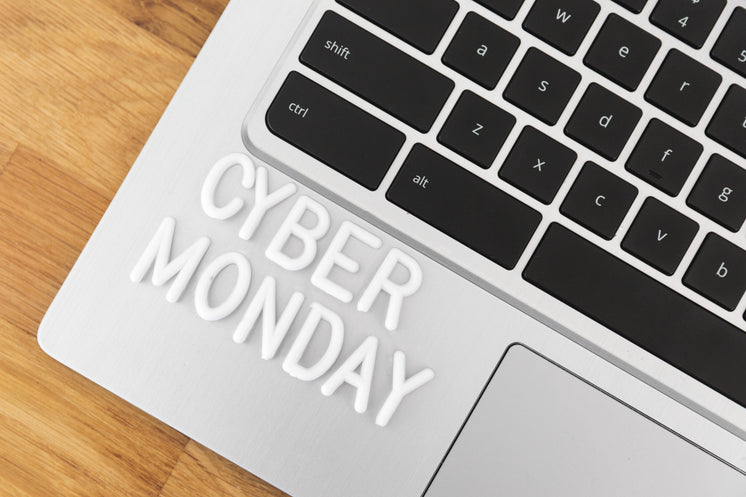 Cyber Monday Lettering On Laptop