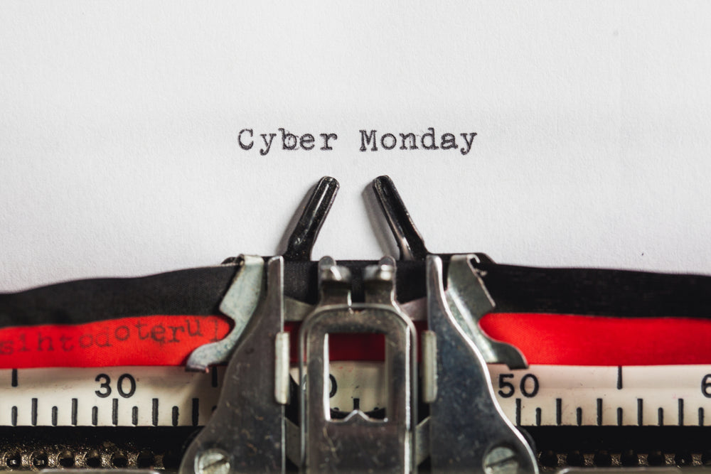 cyber monday on typewriter