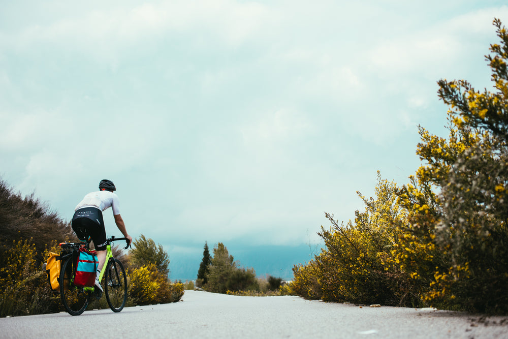 cyclist on bike path