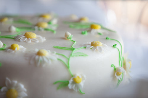 daisy floral cake