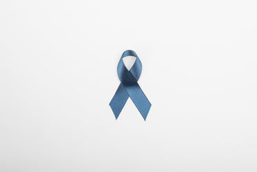 dark blue ribbon centered