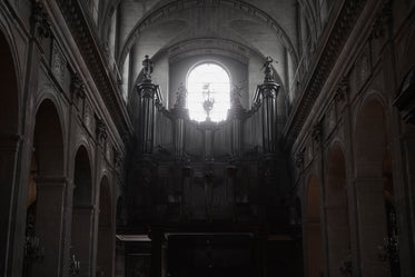 dark church with bright window