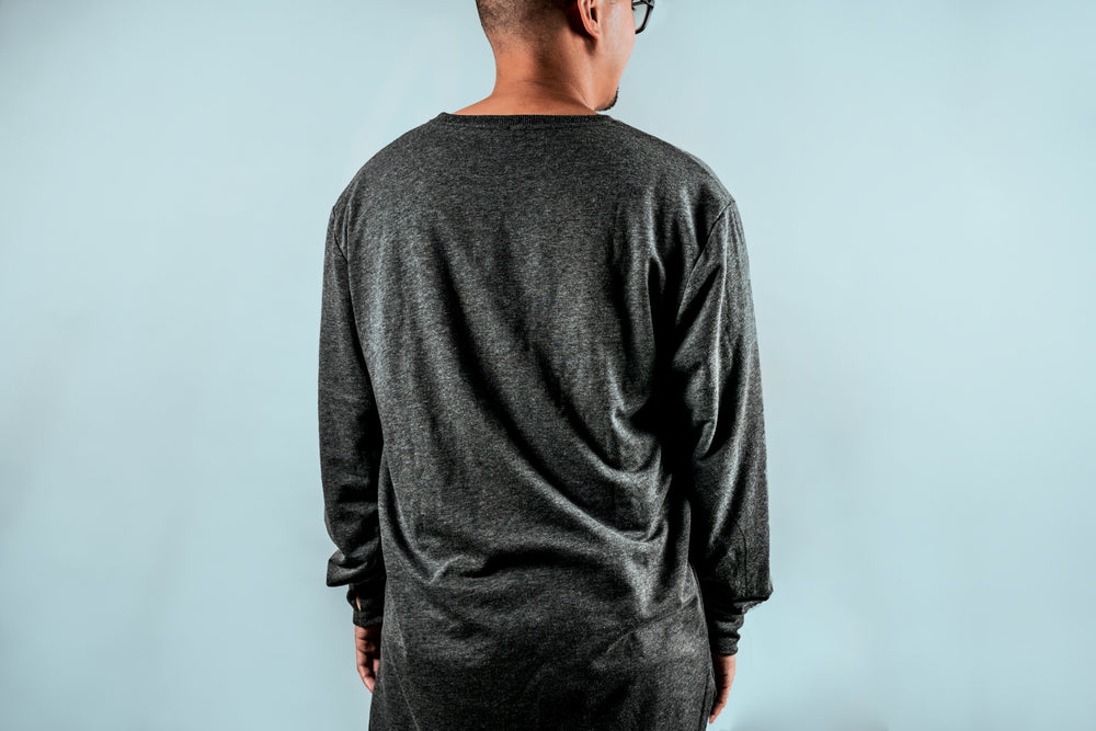 dark grey mens shirt back