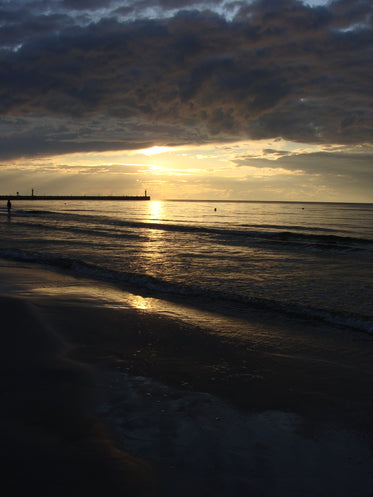 dark sea and sky