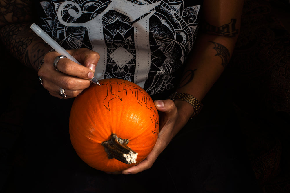 designing a jack o lantern for halloween