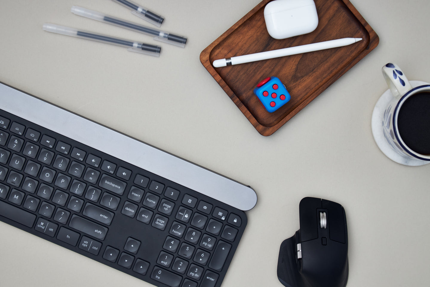 Desk Flat Lay Complete With Coffee
