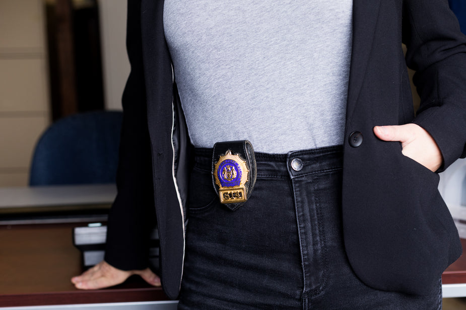 Browse Free HD Images of Detective Wearing Police Badge