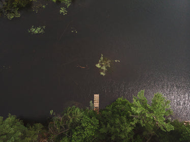 dock on choppy cottage country lake