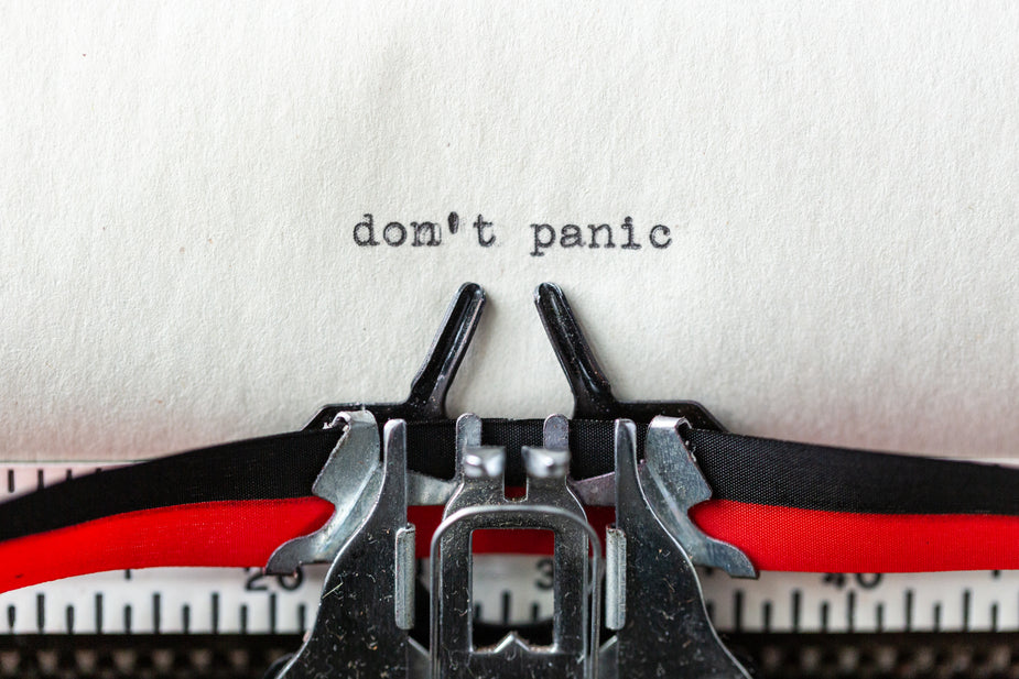 Browse Free HD Images of Don't Panic A Typewritten Message