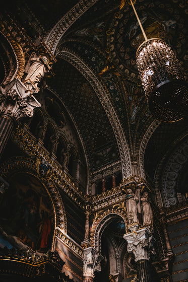 dramatic shadows inside a church