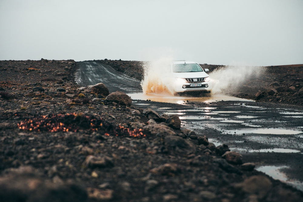 driving through puddles & splashing