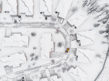 drone spies plow in the snow