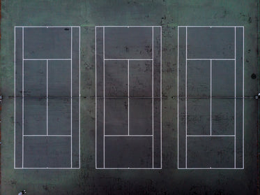 drone view of three tennis courts