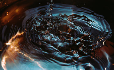 droplets of water in a sink