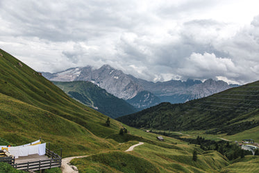 drying laundry in the mountains