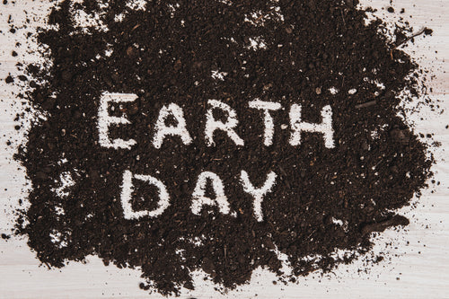 earth day written in dirt