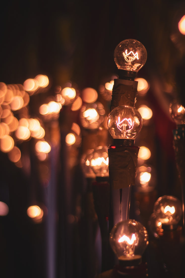 Edison Bulbs And Blurred Lights
