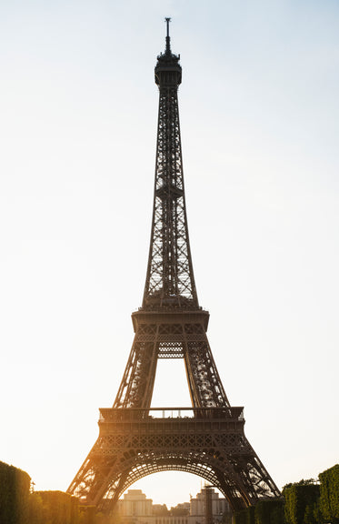 eiffel tower in paris at sunset