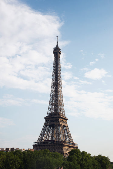 eiffel tower on a sunny day