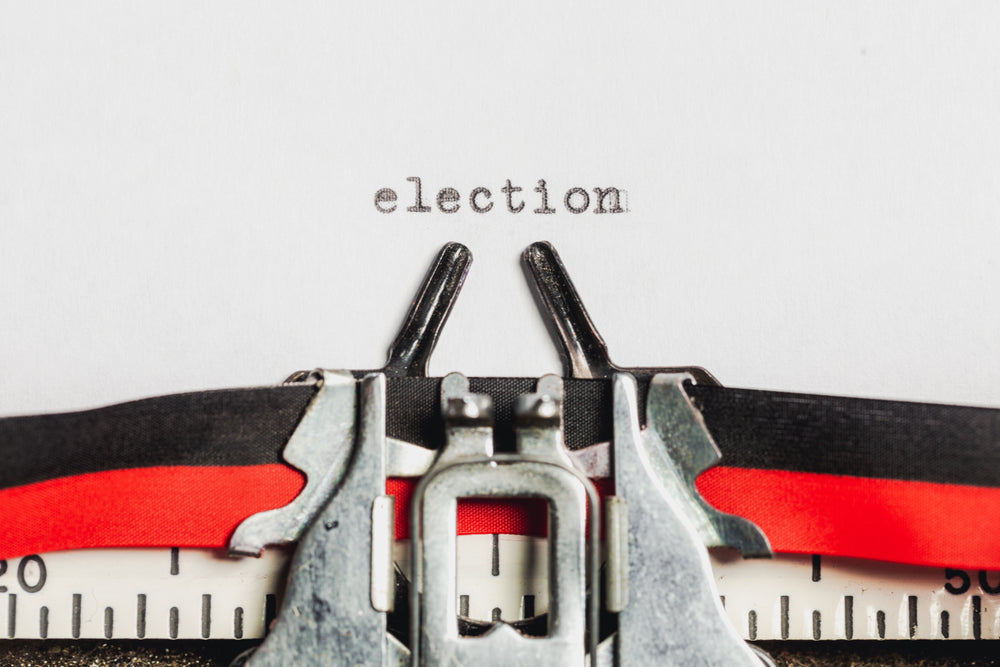 election on a typewriter machine