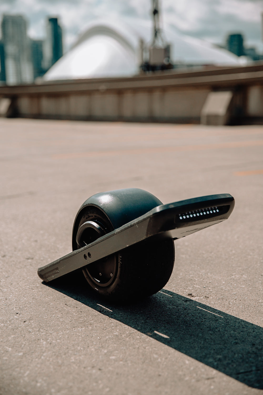 electric skateboard in the sun