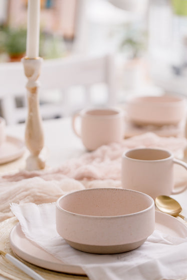 elegant pink event table setting