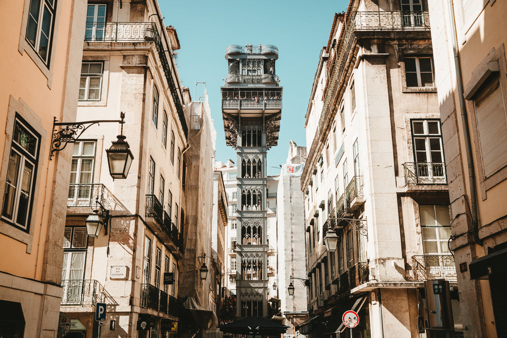elevador de santa justa in lisbon portugal