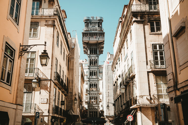 Elevador De Santa Justa In Lisbon Portugal