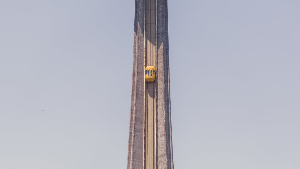 elevator on city tower