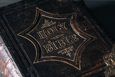 embossed leather-bound bible